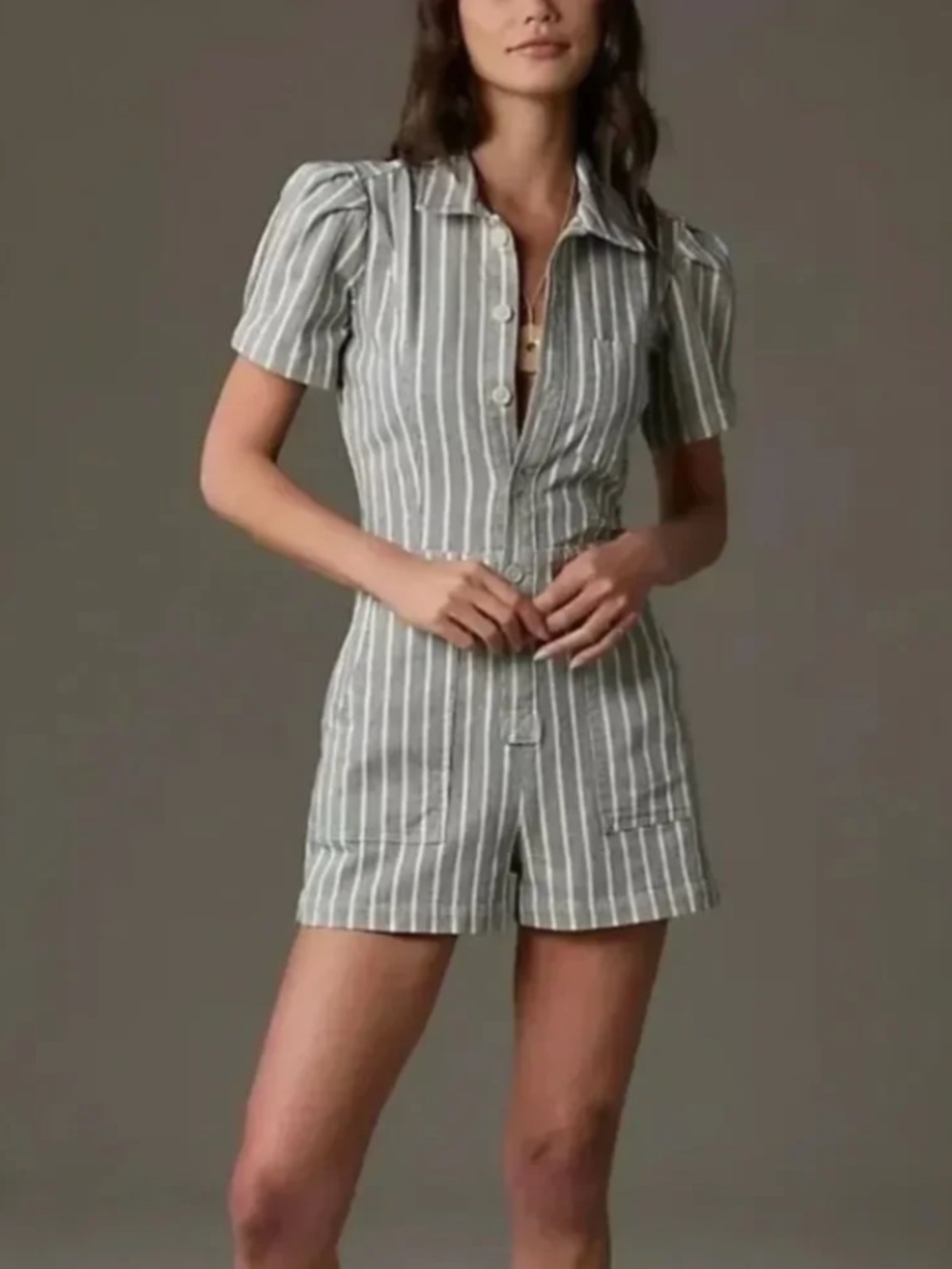 Pilcro The Kit Utility Romper Size 2